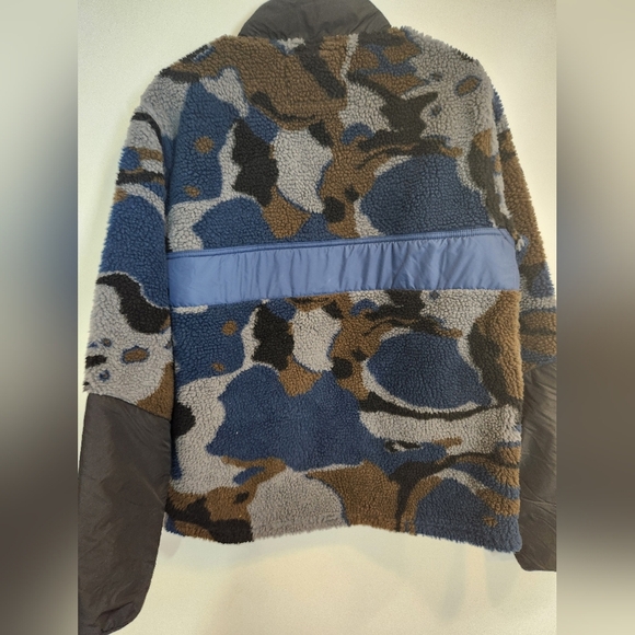 The quiet life mens cammo pullover zip teddy fleece sweater jacket size M - Picture 8 of 8